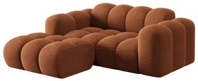Теракотен шенилов ъглов диван (ляв ъгъл) Treno – Cosmopolitan Design