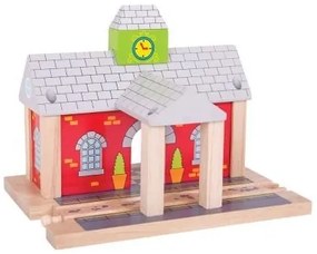 Bigjigs - Дървена ЖП гара