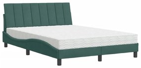 3208589 vidaXL Легло с матрак, тъмнозелено, 120x200 см, кадифе