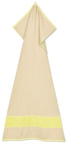 Жълтo-розова хавлиена кърпа от органичен памук от тери 70x140 cm Check – JUNA