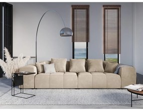 Бежов кадифен диван 320 cm Rome Velvet - Cosmopolitan Design