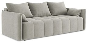 Светлосив разтегателен диван с място за съхранение 225 cm Moku – Makamii