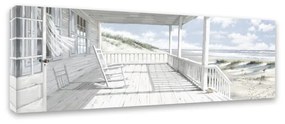 Платно Акварел "Къща на плажа", 60 x 150 cm House on the Beach - Styler