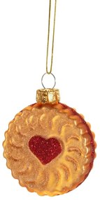 Стъклена ръчно изработена коледна украса ø 4 cm Jam Biscuit – Sass &amp; Belle