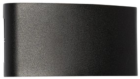 Външна стенна лампа черна с LED 6-светлина IP54 - Silly
