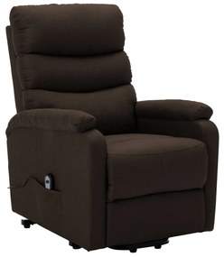 321241 vidaXL Изправящ стол, тъмнокафяв, текстил