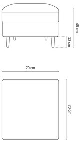 Кадифена табуретка в петролен цвят Kyoto – Cosmopolitan Design