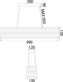 Пендел LED APP1566-CP Gold