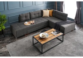 Тъмносив ъглов разтегателен диван (десен ъгъл) Manama - Balcab Home