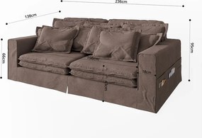 Кафяв диван 236 cm Nora – Ropez