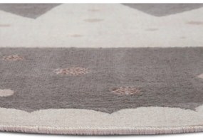 Сив детски килим ø 140 cm Crown - Hanse Home