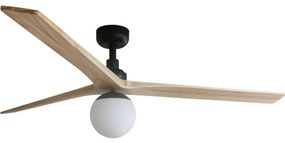 FARO 34282WT-11L - Вентилатор за таван KLIM L 1xE27/15W/230V дърво/черен Ø 150 см WT + д.у.