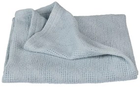 Синьо плетено бебешко одеяло от органичен памук 80x80 cm Lil Planet - Roba