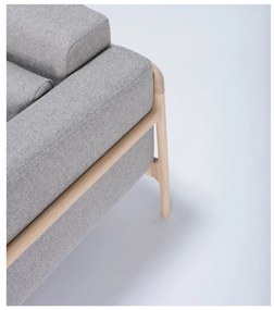 Кресло от дъбово дърво със сива текстилна седалка Fawn - Gazzda