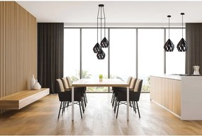 Черно висящо осветително тяло с метален абажур ø 31 cm CARLTON 1 – EGLO