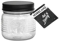 Old Fashioned Буркан с метална винтова черна капачка 250ml (212957-BL-SS4)