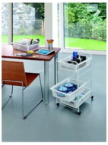 Мобилен рафт с 4 кошници Индия, дължина 35 cm - Metaltex