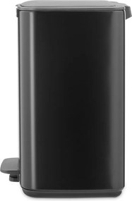Матово черно стоманено кошче за боклук с педал 12 l Bo – Brabantia