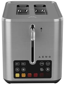 Тостер за хляб AENO ATS0004, 1600W, 2 филии, 6 степени, 3 функции, Подвижна тава за трохи, Инокс