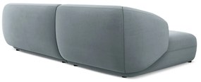 Светлосин кадифен ъглов диван (ляв ъгъл) Moana – Makamii