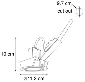 Комплект от 6 модерни черни наклоняеми вградени прожектора AR70 - Cisco