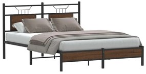 4107000 vidaXL Рамка за легло без матрак Кафяв дъб Инженерна дървесина