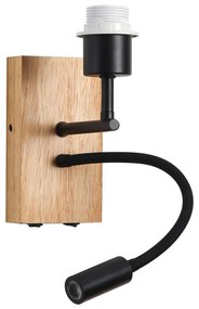 Brilagi - LED Гъвкав аплик NUBILA WOOD 1xE27/25W/230V + LED/3W дъб/черен