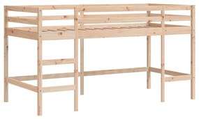 835901 vidaXL Детско високо легло със стълба, 90x190 см, бор масив