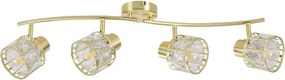 Плафонен полилей ZAHARA 4xE27/10W/230V златист