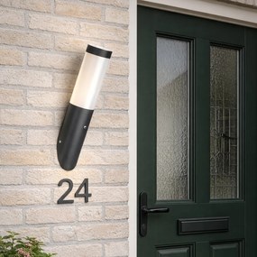 Модерна външна стенна лампа тъмно сива IP44 със сензор за здрач - Rox