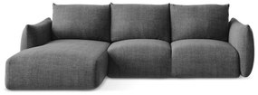 Тъмносив сгъваем ъглов диван (ляв ъгъл) Leila – Makamii