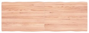 363964 vidaXL Плот за маса светлокафяв 140x50x(2-4) см обработен масивен дъб