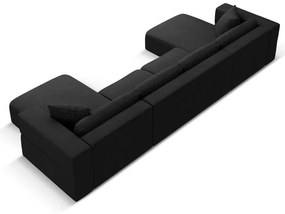 Черен ъглов U-образен диван Esther – Milo Casa