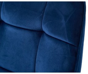 Тъмносини тапицирани трапезни столове в комплект с подлакътници 2 бр. Nolan Square – Unique Furniture