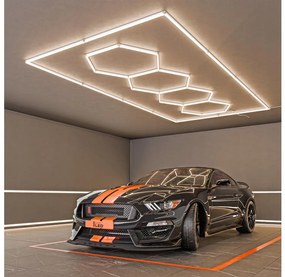 LED таванно осветително тяло LED/384W/85-265V 4000K 484x243 cm CRI 90 IP54 бяло