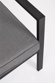 Антрацитен алуминиев градински комплект за отдих за 4 Hilde – Bizzotto