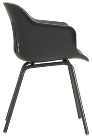 Тъмносиви пластмасови градински столове в комплект от 2 броя Jill Rondo - Hartman