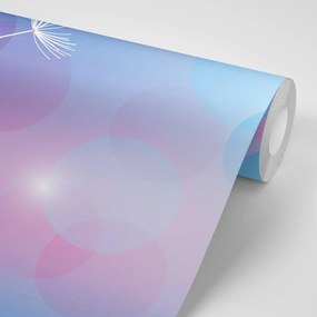 Тапет – Синьо глухарче с абстрактен фон