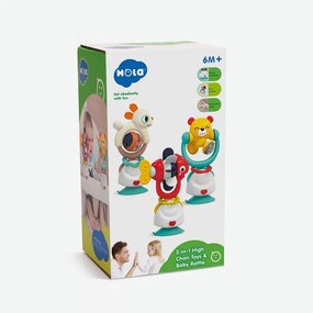 Hola - Бебешка активна играчка с вакуум, Мече акробат