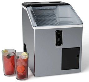 Klarstein Bullet Ice машина за лед, 15 кг лед на ден, Bullet & натрощен лед, Неръждаема стомана