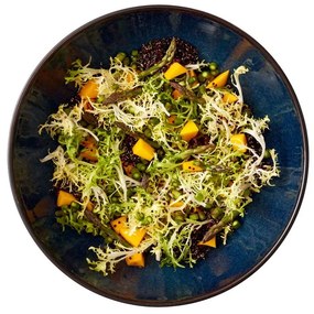 Черна/синя глинена купа ø 30 cm Gastro Dark Blue/Black – Bitz