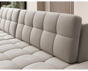 Бежов кадифен разтегателен ъглов диван (ляв ъгъл) Blezalt – ELTAP