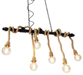 Интелигентен висящ аплик черен 6-светлина с Wi-Fi G95 - Plural