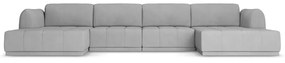 Светлосив ъглов диван Hoku – Makamii