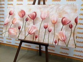 Картина на платно – Старинни розови лалета
