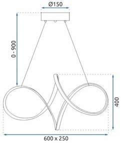 Висяща LED лампа G081-1CP Gold