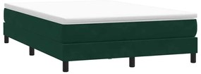 3315828 vidaXL Box Spring Легло без матрак Тъмнозелено 140x210 cm Кадифе
