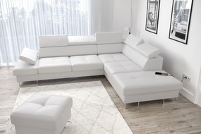 Ъглов диван Gelito LTHR-Leuko-Right