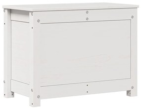 823545 vidaXL Кутия за съхранение, бяла, 60x32x45,5 см, борово дърво масив