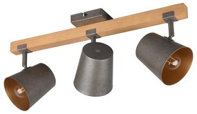 Прожектор в тъмносив и естествен цвят 14x54 cm Bell – Trio